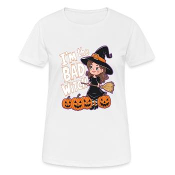 Sorcière d’Halloween Je suis la mauvaise sorcière - T-shirt respirant Femme - blanc - Devant - AI Model Female 172 dark (172cm)