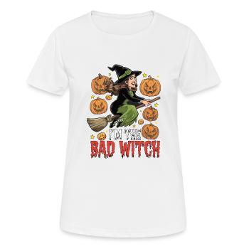 Sorcière d’Halloween Je suis la mauvaise sorcière - T-shirt respirant Femme - blanc - Devant - AI Model Female 172 dark (172cm)