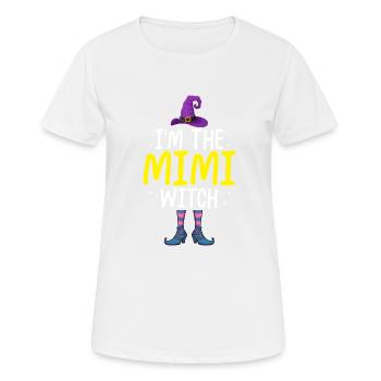 Je suis la sorcière Mimi - T-shirt respirant Femme - blanc - Devant - AI Model Female 172 dark (172cm)