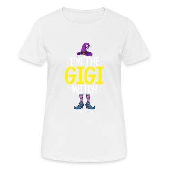 Je suis la Gigi Sorcière - T-shirt respirant Femme - blanc - Devant - AI Model Female 172 dark (172cm)