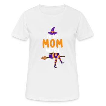 Je suis la maman sorcière - T-shirt respirant Femme - blanc - Devant - AI Model Female 172 dark (172cm)