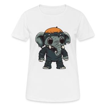 Mammut Halloween Lustig Zombie - Frauen T-Shirt atmungsaktiv - Weiß - Vorne - AI Model Female 172 dark (172cm)