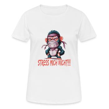 Stress Mich Nicht Gorilla - Frauen T-Shirt atmungsaktiv - Weiß - Vorne - AI Model Female 172 dark (172cm)