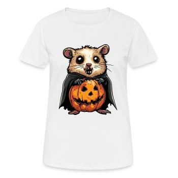 Hamster Halloween Lustig Zombie - Frauen T-Shirt atmungsaktiv - Weiß - Vorne - AI Model Female 172 dark (172cm)
