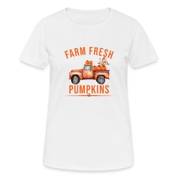 Farm Fresh Pumpkins - Women's Breathable T-Shirt - white - Front - AI Model Female 172 dark (172cm)
