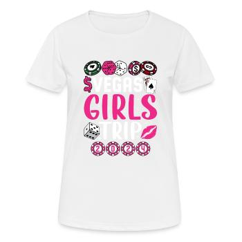 Vegas Girl Trip 2024 - Frauen T-Shirt atmungsaktiv - Weiß - Vorne - AI Model Female 172 dark (172cm)