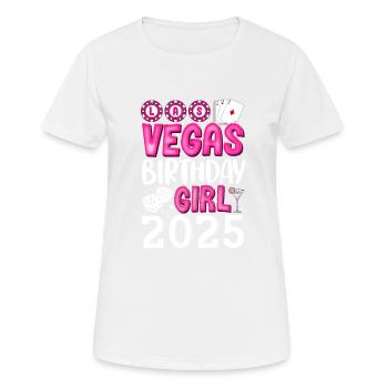 Vegas Birthday Girl 2025 - Women's Breathable T-Shirt - white - Front - AI Model Female 172 dark (172cm)