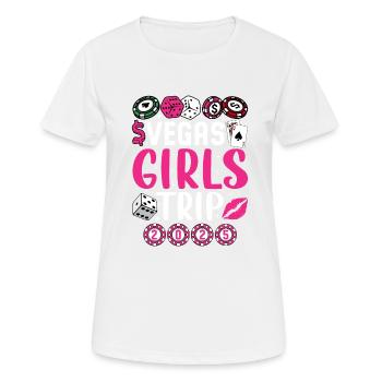 Vegas Girl Trip 2025 - Women's Breathable T-Shirt - white - Front - AI Model Female 172 dark (172cm)