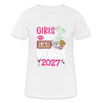 Vegas Girls Trip 2027 - Women's Breathable T-Shirt - white - Front - AI Model Female 172 dark (172cm)