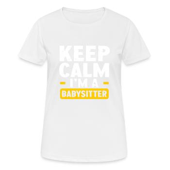 Babysitter Babysitting - Frauen T-Shirt atmungsaktiv - Weiß - Vorne - AI Model Female 172 dark (172cm)