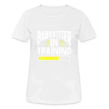 Babysitter Babysitting - Frauen T-Shirt atmungsaktiv - Weiß - Vorne - AI Model Female 172 dark (172cm)
