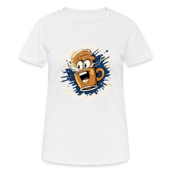 more espresso less depresso - Frauen T-Shirt atmungsaktiv - Weiß - Vorne - AI Model Female 172 dark (172cm)