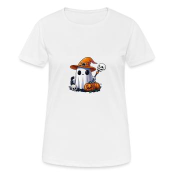 Halloween bruh ghost boo skull pumpkin - Women's Breathable T-Shirt - white - Front - AI Model Female 172 dark (172cm)