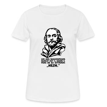 Shakespeare's 'No' Quote – Funny Hamlet Quote - Women's Breathable T-Shirt - white - Front - AI Model Female 172 dark (172cm)