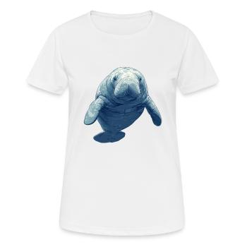 Lamantins Seekuh Lamantin - T-shirt respirant Femme - blanc - Devant - AI Model Female 172 dark (172cm)
