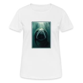 Lamantins Seekuh Lamantin - T-shirt respirant Femme - blanc - Devant - AI Model Female 172 dark (172cm)