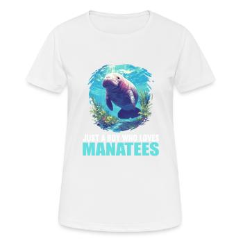 Lamantins Seekuh Lamantin - T-shirt respirant Femme - blanc - Devant - AI Model Female 172 dark (172cm)