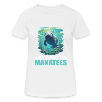 Lamantins Seekuh Lamantin - T-shirt respirant Femme - blanc - Devant - AI Model Female 172 dark (172cm)