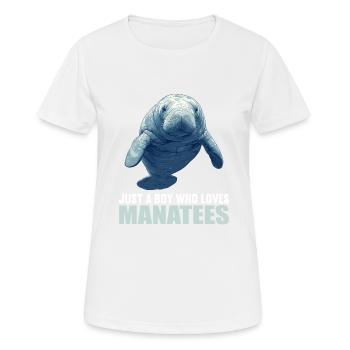 Lamantins Seekuh Lamantin - T-shirt respirant Femme - blanc - Devant - AI Model Female 172 dark (172cm)