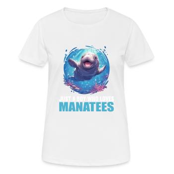 Lamantins Seekuh Lamantin - T-shirt respirant Femme - blanc - Devant - AI Model Female 172 dark (172cm)