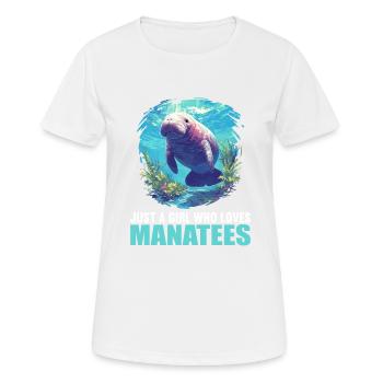 Lamantins Seekuh Lamantin - T-shirt respirant Femme - blanc - Devant - AI Model Female 172 dark (172cm)