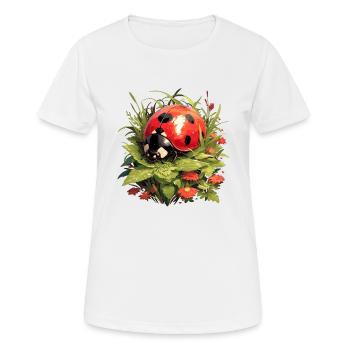 Ladybug Marienkäfer - Women's Breathable T-Shirt - white - Front - AI Model Female 172 dark (172cm)