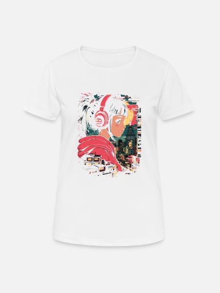 Anime Mädchen Japan - Frauen T-Shirt atmungsaktiv - Weiß