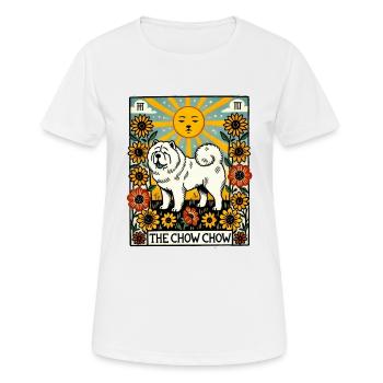 La carte de tarot Chow Chow Dog - T-shirt respirant Femme - blanc - Devant - AI Model Female 172 dark (172cm)