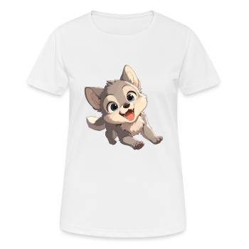 Wölfe Wolf - Frauen T-Shirt atmungsaktiv - Weiß - Vorne - AI Model Female 172 dark (172cm)