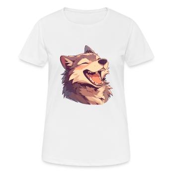 Wölfe Wolf - Frauen T-Shirt atmungsaktiv - Weiß - Vorne - AI Model Female 172 dark (172cm)