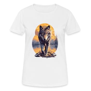 Wölfe Wolf - Frauen T-Shirt atmungsaktiv - Weiß - Vorne - AI Model Female 172 dark (172cm)