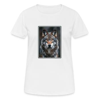Wölfe Wolf - Frauen T-Shirt atmungsaktiv - Weiß - Vorne - AI Model Female 172 dark (172cm)