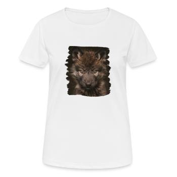 Wölfe Wolf - Frauen T-Shirt atmungsaktiv - Weiß - Vorne - AI Model Female 172 dark (172cm)