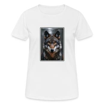 Wölfe Wolf - Frauen T-Shirt atmungsaktiv - Weiß - Vorne - AI Model Female 172 dark (172cm)