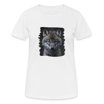 Wölfe Wolf - Frauen T-Shirt atmungsaktiv - Weiß - Vorne - AI Model Female 172 dark (172cm)