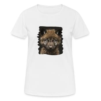 Wölfe Wolf - Frauen T-Shirt atmungsaktiv - Weiß - Vorne - AI Model Female 172 dark (172cm)