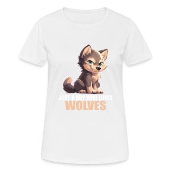 Wölfe Wolf - Frauen T-Shirt atmungsaktiv - Weiß - Vorne - AI Model Female 172 dark (172cm)