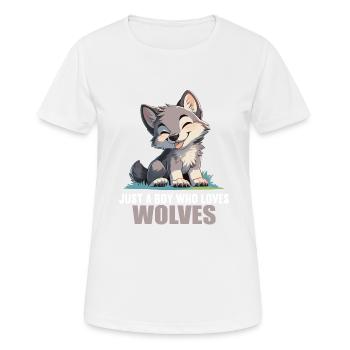 Wölfe Wolf - Frauen T-Shirt atmungsaktiv - Weiß - Vorne - AI Model Female 172 dark (172cm)