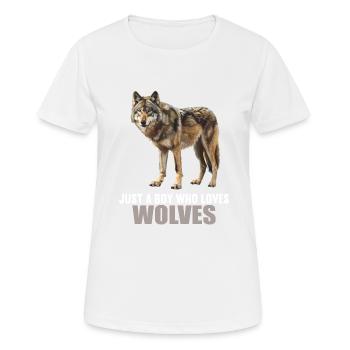 Wölfe Wolf - Frauen T-Shirt atmungsaktiv - Weiß - Vorne - AI Model Female 172 dark (172cm)
