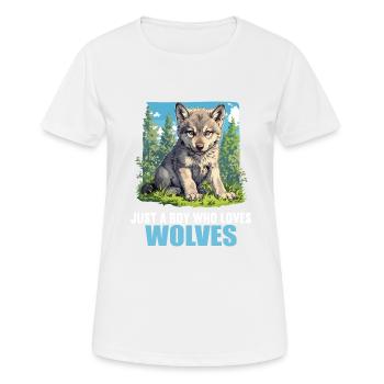 Wölfe Wolf - Frauen T-Shirt atmungsaktiv - Weiß - Vorne - AI Model Female 172 dark (172cm)