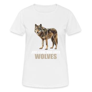 Loups Loup - T-shirt respirant Femme - blanc - Devant - AI Model Female 172 dark (172cm)