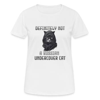 Certainement pas un chat russe infiltré - T-shirt respirant Femme - blanc - Devant - AI Model Female 172 dark (172cm)