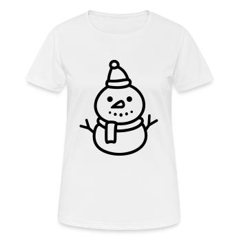 Snowman - Women's Breathable T-Shirt - white - Front - AI Model Female 172 dark (172cm)