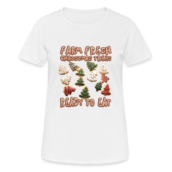 farm fresh christmas trees - Frauen T-Shirt atmungsaktiv - Weiß - Vorne - AI Model Female 172 dark (172cm)