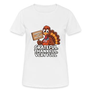 Lustiger Thanksgiving Truthahn - Frauen T-Shirt atmungsaktiv - Weiß - Vorne - AI Model Female 172 dark (172cm)