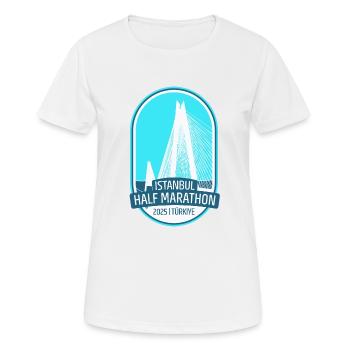 Istanbul Half Marathon - 2025 - Turkey - Women's Breathable T-Shirt - white - Front - AI Model Female 172 dark (172cm)