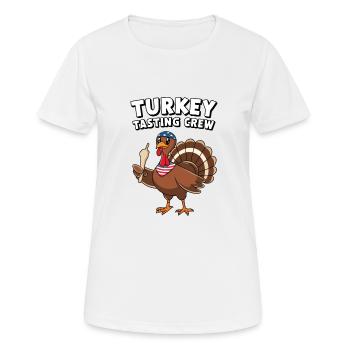 Lustiger Thanksgiving Truthahn - Frauen T-Shirt atmungsaktiv - Weiß - Vorne - AI Model Female 172 dark (172cm)