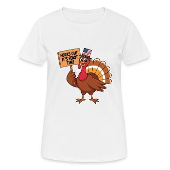 Lustiger Thanksgiving Truthahn - Frauen T-Shirt atmungsaktiv - Weiß - Vorne - AI Model Female 172 dark (172cm)