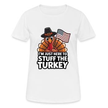 Lustiger Thanksgiving Truthahn - Frauen T-Shirt atmungsaktiv - Weiß - Vorne - AI Model Female 172 dark (172cm)