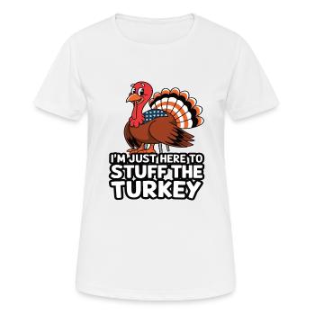 Lustiger Thanksgiving Truthahn - Frauen T-Shirt atmungsaktiv - Weiß - Vorne - AI Model Female 172 dark (172cm)
